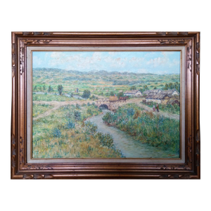 1950s "Bucolic Landscape" by John Fent Original Oil Painting