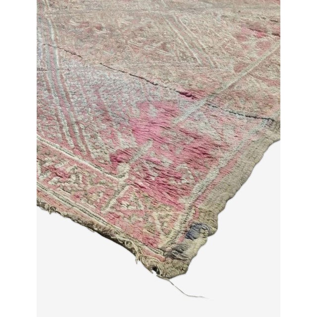Vintage Pink Moroccan Rug - 9.2 X 6.5 Ft For Sale In Cleveland - Image 6 of 8