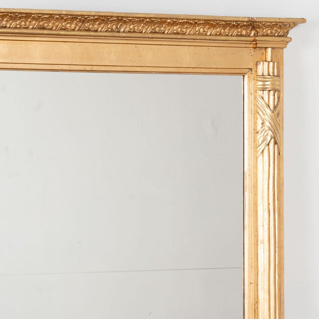 Early 19th Century Swedish Gold Giltwood Neoclassical Mirror For Sale - Image 4 of 12