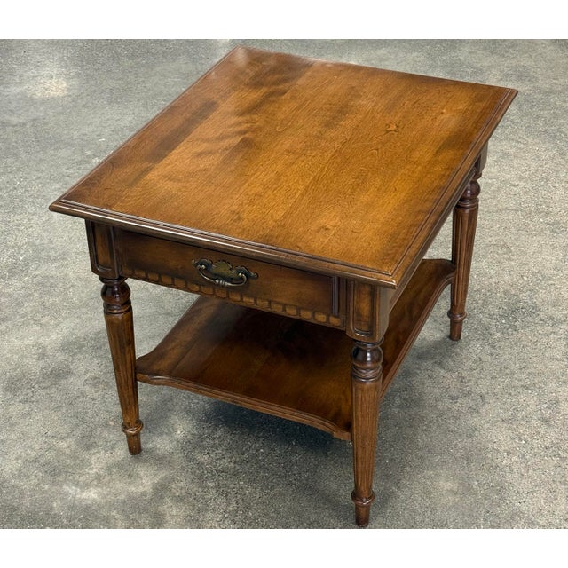 Ethan Allen Classic Manor Solid Maple End Tables / Nightstands For Sale - Image 9 of 12