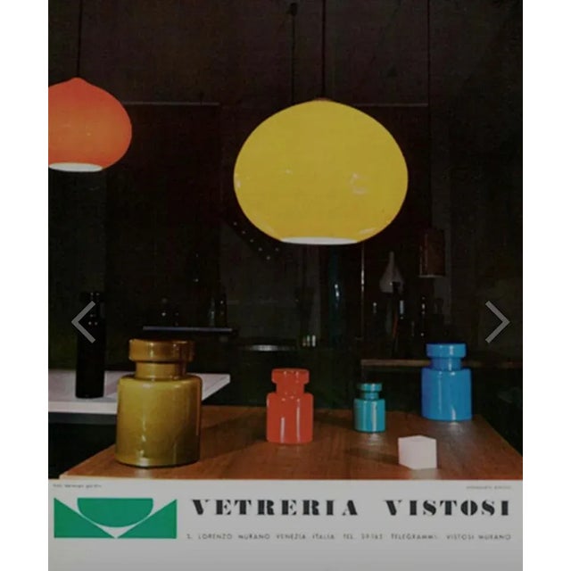 Oignon Xen Suspension in Orange Opaline Glass by Alessandro Pianon for Vistosi, 1960s For Sale - Image 15 of 16