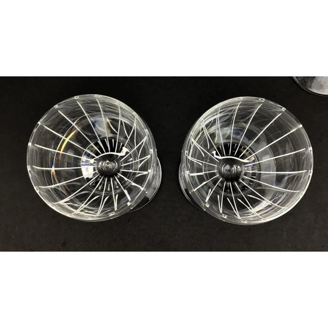 Transparent 1980s Italian Crystal Wine Glasses - Set of 4 For Sale - Image 8 of 12