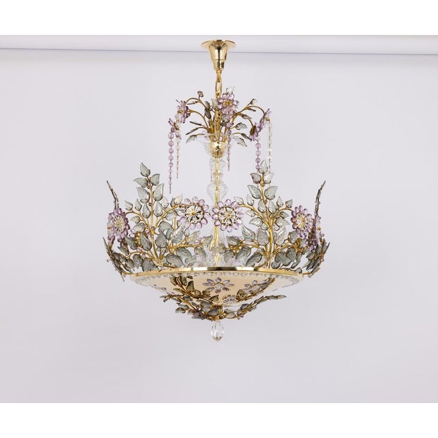 A gorgeous, high-quality chandelier designed by palwa, germany, 1970s.(it is documented in the palwa sales catalog) it is...