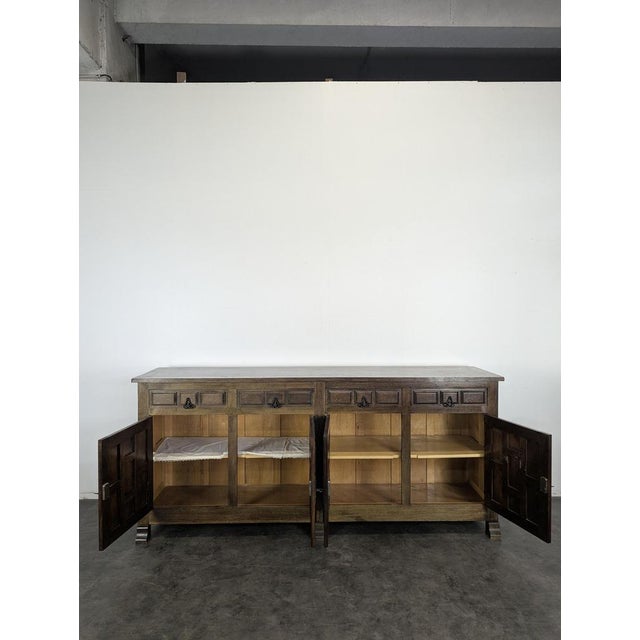 Spanish Sideboard in Oak For Sale - Image 3 of 9