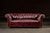 Mid 20th Century Deep Oxblood Leather Chesterfield Sofa With Nailhead Trim For Sale - Image 4 of 12