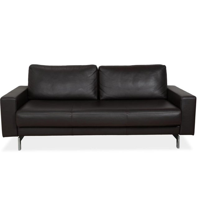 Brown Leather Vida Three-Seater Sofa from Rolf Benz For Sale - Image 6 of 6