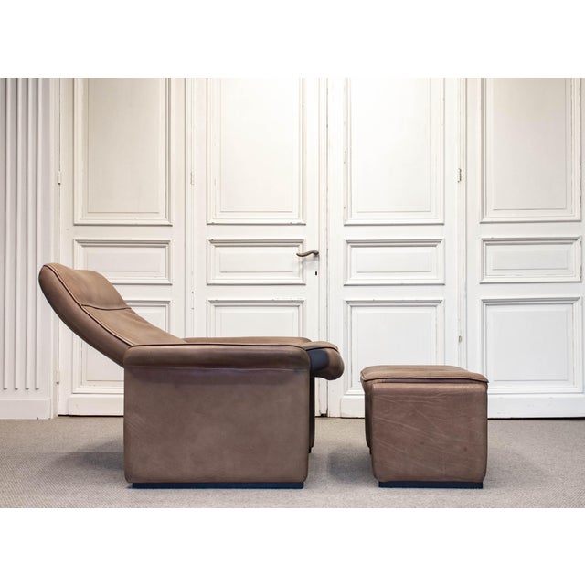 Mid-Century Modern Lounge Chair with Ottoman from de Sede, Switzerland, 1960s, Set of 2 For Sale - Image 3 of 12