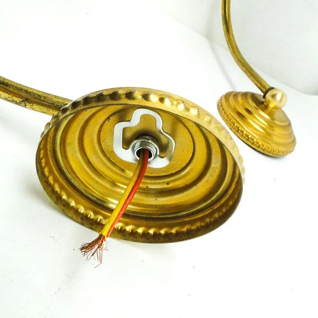 Art Deco Style Wall Lamps, Poland, 1950s, Set of 2 For Sale - Image 3 of 7