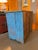Early American blue painted chest of drawers with its original patina, two long and deep drawers with original steel “cup”...