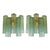 A pair of green “tronchi” murano glass wall sconce hand-made in wather-green murano glass . hight italian handcraft, a...
