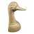 Vintage Patinated Brass Duck Mallard Head Bookend, Mid-Century Modern For Sale