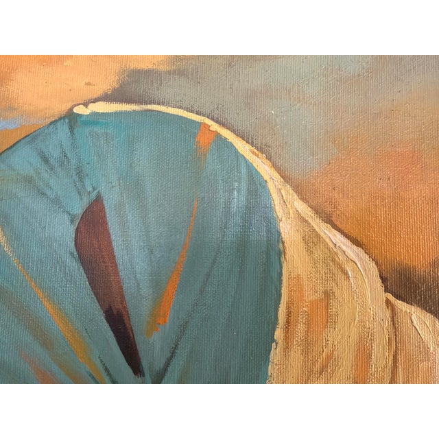 Vintage Original Oil Painting Pioneer Wagon River Crossing Dawn Signed Horman For Sale - Image 13 of 14