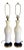 Mid 20th Century Hollywood Regency Textured White Ceramic Table Lamps With Sculptural Wood Bases - Pair For Sale