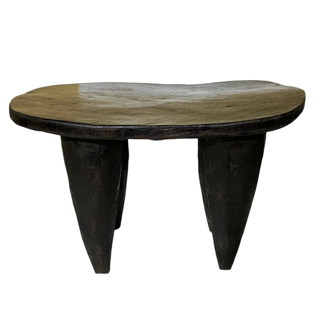 African African Carved Wood Senufo Table/Stool 21.25" W For Sale - Image 3 of 10