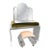 Lucite Vanity, Mirror & Scroll Ottoman Bench by Hill Manufacturing 1970s For Sale
