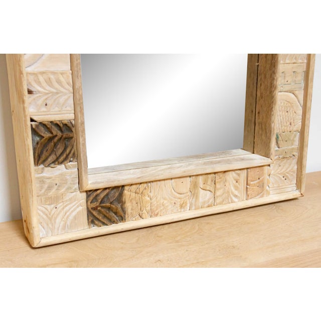 Vintage Tribal Carved Wall Mirror For Sale In Los Angeles - Image 6 of 10