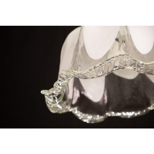Midcentury Murano White Pendant, 1980s For Sale - Image 4 of 11