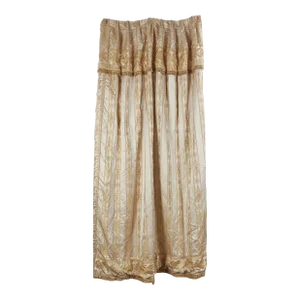 1980s French Empire Ivory Silk Curtains - Drapes Tassinari & Chatel- a Pair