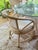 Vintage Rattan Dining Set, White Bamboo Boho Table With Glass Top For Sale - Image 4 of 12