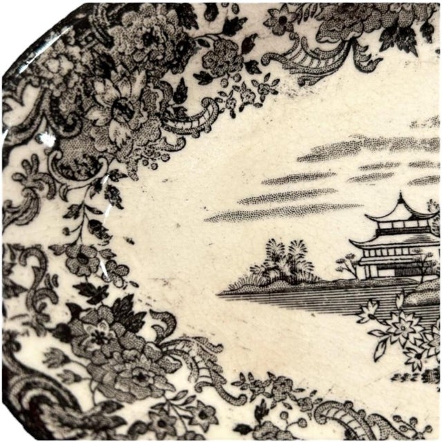 Antique Pickman s.a La Cartuja De Sevilla Oblong Transferware Serving Dish, Spain For Sale In Naples, FL - Image 6 of 7