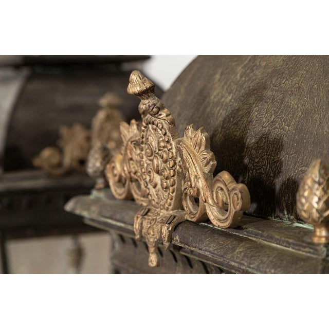 Metal Large French Bronze and Iron Lantern For Sale - Image 7 of 10