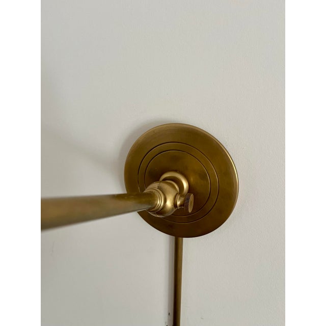 Visual Comfort Visual Comfort Boston Functional Single Arm Library Light in Hand Rubbed Brass For Sale - Image 4 of 6