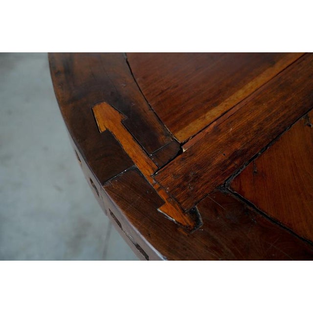 Rustic Brazilian Round Dining Table, Brazil, 1970s For Sale - Image 5 of 12