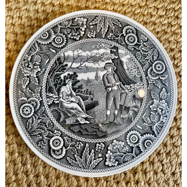 Spode 1980s Spode Transfer-Ware Cake Plate For Sale - Image 4 of 4