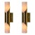 1960s Neuhaus Leuchten Glass and Brass Sconces by Rolf Krueger - a Pair For Sale
