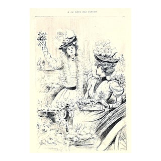 1890s French Art Nourveau Lithograph-Henri Boutet For Sale
