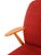 1950s Scandinavian Armchair in Red Wool Upholstery, 1950s For Sale - Image 5 of 10