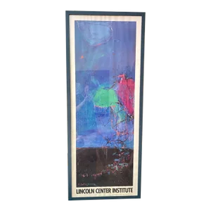 1990 : Alvin Carl Hollingsworth (After) Nocturne in Blues and Magentas for Lincoln Center Framed Poster