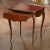 Wood 19th Century French Louis XV Walnut Marquetry Side Table With Leather Top For Sale - Image 7 of 9