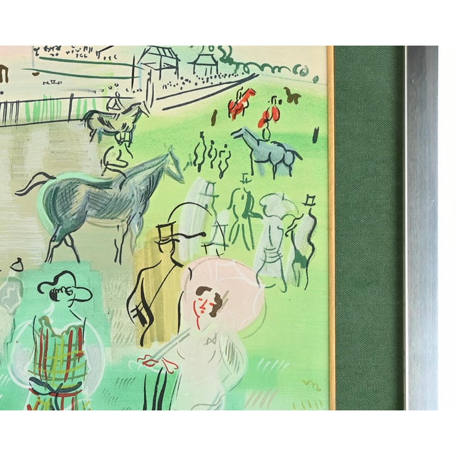 A beautiful lithograph after Raoul Dufy's Epsom 1939, printed around 1960 by master printer Charles Sorlier at the Atelier...