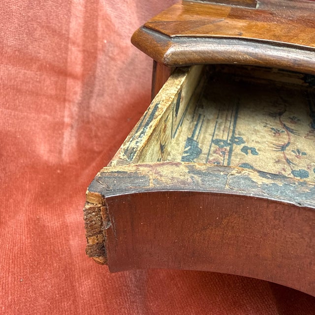 Biedermeier Swiveling Table Mirror with Carved Top For Sale - Image 5 of 18