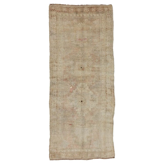 Textile Mid 20th Century Mid 20th Century Washed Out Vintage Kars Rug For Sale - Image 7 of 7