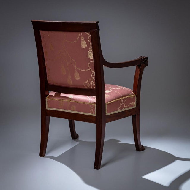 Wood Empire Armchairs by Pierre-Benoît Marcion, France, 1810s, Set of 8 For Sale - Image 7 of 14