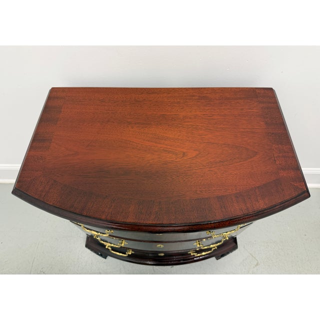 Wood Thomasville Mahogany Chippendale Three-Drawer Nightstands Bedside Chests - Pair For Sale - Image 7 of 15