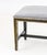 Contemporary Modern Blue Gray Velvet Upholstered Ebonized Bench For Sale - Image 3 of 7