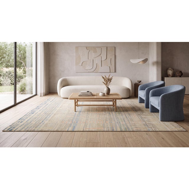 Elevate your space with refined contemporary artistry. Handcrafted from premium natural wool, this luxury modern area rug...