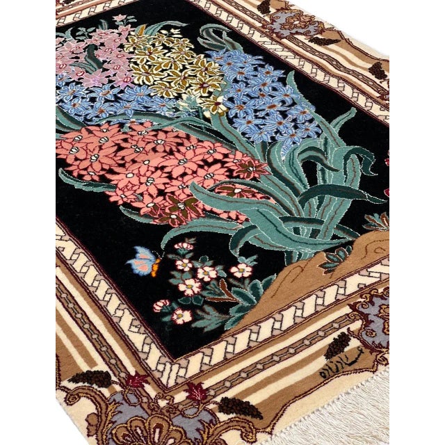 2020s Fine Hand Knotted Persian Silk & Wool Isfahan For Sale - Image 4 of 5