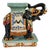 1970s Vintage Chinoiserie Celadon & Black Ceramic Elephant Glazed Plant Stands / Bookends - A Pair For Sale - Image 5 of 13