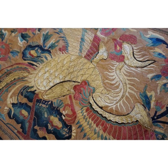 Mid 19th Century Antique Museum Grade Silk Chinese Embroidery Flatweave Textile For Sale In New York - Image 6 of 9