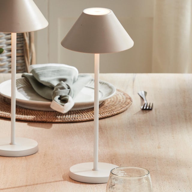 Alluna Cordless Led Lamp 14" - Sand For Sale - Image 9 of 10