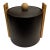 1960s George Briard Mid-Century Modern Leatherette Ice Bucket With Bentwood Handles For Sale