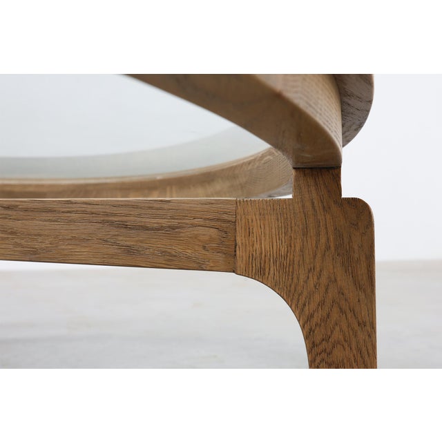 Wood Modern Table in Ceder Wood and Glass, Italy, Late 20th Century For Sale - Image 7 of 13