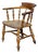 Victorian Smokers Bow Fireside Chair in Light Oak For Sale
