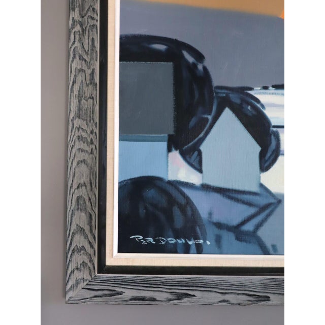 Mid-Century Modern 'Winter Light at Dusk' Vintage Swedish Landscape Oil Painting, Framed For Sale - Image 6 of 11