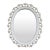Hollywood Regency Pierced-Cut White Oval Wall Mirror For Sale