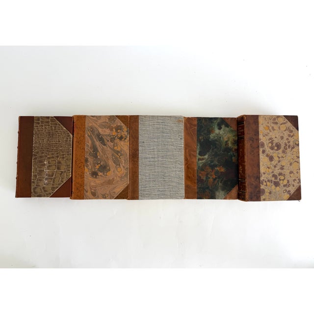 Late 19th Century Antique Swedish Leather Bound Books - Set of 5 For Sale - Image 5 of 5